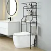 WC Regal über Toilette Mit Handtuchstange Metall Badregale Produktbild-Vorschau 4