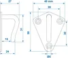 Seilhaken Metall 40x45mm geschweißt 10 Stück im Blister Produktbild-Vorschau 7