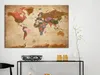 Netkaný korkový obraz - Mapa světa: Hnědá elegance 120x80 Náhled obrázku produktu 2