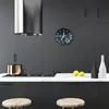 Glasuhr Wanduhr Küchenuhr Echt-Glas 30fi cm Skyline Nacht Produktbild-Vorschau 3