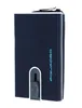 PIQUADRO Portafoglio compatto quadrato blu RFID Blu Notte Anteprima dell’immagine prodotto 3