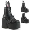 CAMEL-202 Damen Booties von DemoniaCult, Schwarz EU 38, US Produktbild-Vorschau 1