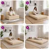 vidaXL Klappsofa Bett Creme 100 x 80 x 60 cm Stoff Produktbild-Vorschau 6