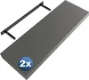 Casaria Schweberegal 2x 70cm, Grau, 15 kg, verdeckte Produktbild-Vorschau 1
