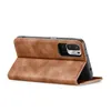 A brown flip case for a smartphone is shown in a studio setting. Produktbild-Vorschau