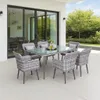 Gartenmöbel Essgruppe Sitzgruppe Outdoor QUITO grau Produktbild-Vorschau 3