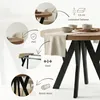 Kulatý rozkládací jídelní stůl, PERO, loftový styl, Náhled obrázku produktu 5
