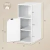 WOLTU Nachttisch schmal, Nachtschrank mit offenem Fach und Produktbild-Vorschau 3