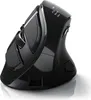 A black ergonomic vertical mouse is shown from a side angle against a white background. Produktbild-Vorschau