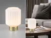 LED stolová lampa - H 19 cm - Mosadz - Biela - Sklo - Kov - Náhľad obrázku produktu 4