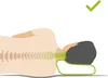 Illustration of a person lying down with a pillow, showing correct spinal alignment. Produktbild-Vorschau