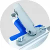 A close-up view of a tool attachment with a blue and gray handle, featuring metal wing nuts and bolts. Náhľad obrázku produktu