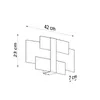 Wandleuchte CELIA chrom 2xG9 8W Stahl/Glas 23x7x42cm Sollux Produktbild-Vorschau 4