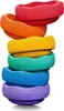 A stack of colorful, wavy balancing stones. Voir les images du produit