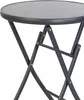 Bistrotisch Klapptisch Gartentisch Gartentisch Glas Metall Ø60xH72cm Voir les images du produit