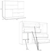 Kommode Sideboard SKIVE Optik: Sandeiche / Weiß von Forte Produktbild-Vorschau 7