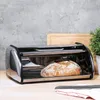 Edelstahl Brotkasten Rollklappe & Sichtfenster Produktbild-Vorschau 1