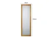 A tall, narrow mirror with a decorative gold frame is shown against a white background, with dimensions indicated. Produktbild-Vorschau