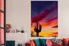 MuchoWow® Poster Kaktus - Himmel - Sonnenuntergang - Lila - Produktbild-Vorschau 2