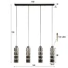 Hoyz-Kollektion – Hängelampe 4L Zylinderglas – Artic Black Produktbild-Vorschau 4