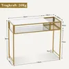 M MCombo Konsolentisch Schmal Marmor Gold, Modern Produktbild-Vorschau 4