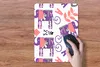 MuchoWow® Mauspad Mousepad Elefanten - Blätter - Lila - Produktbild-Vorschau 3