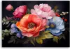 Leinwandbild Bunte Blumen 100x70 Feeby Bunt bild für die Produktbild-Vorschau 3