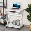HOMCOM Bureau Informatique Roulant - Bureau Mobile - Table Voir les images du produit 2