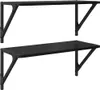 vidaXL Wandregale 2 pcs Schwarz Eichen-Optik 60 x 25 x 25,5 Produktbild-Vorschau 1