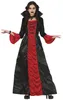 Vampirin Kostüm für Damen langes Kleid mit Stehkragen Produktbild-Vorschau 1