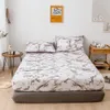 CANDeal 3 Pieces Brown Marble Printed King Bed Sheet Set, 1 Produktbild-Vorschau 2