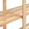 A close-up view of a wooden shelving unit. Náhled obrázku produktu