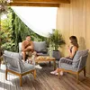 di volio Gartenmöbel-Set Ragio Grau/Grau, Gartenmöbel für 4 Produktbild-Vorschau 2