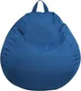 A blue beanbag chair is shown against a white background. Voir les images du produit
