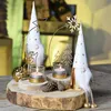 Wichtel Weihnachten Deko-Figur Weiß Gold Ø6,5cm H22cm 2er Produktbild-Vorschau 2