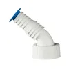 A white plastic hose fitting with a blue cap, angled on a white background. Produktbild-Vorschau