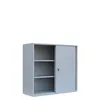 Schiebetürenschrank Aktenschrank Sideboard aus Stahl Grau Produktbild-Vorschau 2