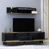 HOMIDEA Sophia TV-Lowboard TV-Schrank Wohnwand mit 2 Türen Produktbild-Vorschau 2