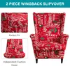 Topchances 2 Piece Wing Chair Cover, kryty židlí Wing Chair Náhled obrázku produktu 3