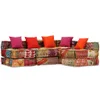 vidaXL 4-Sitzer Modularer Pouf Patchwork Stoff Produktbild-Vorschau 8