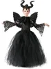 Kinderkostuum: Slechte Koningin Maleficent, inclusief jurk, Productafbeelding-voorbeeld 1