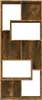 vidaXL Knihovna Smoked Oak 67x24x161 cm výrobek ze dřeva Náhled obrázku produktu 3