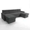 Sofiland Vega U Ecksofa U-Form mit Schlaffunktion & Produktbild-Vorschau 3