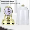Retro-Tischuhr aus goldenem Glas, geräuschlos mit Produktbild-Vorschau 4