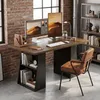 HOMCOM Schreibtisch 140 cm, Computertisch mit 4 offenen Produktbild-Vorschau 8