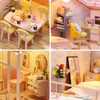 Puppenhaus Miniatur DIY Holz Puppenhaus Kit mit Moebeln mit Produktbild-Vorschau 4