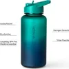 Trinkflasche 1L Sport Flasche Wasserflasche BPA frei grün Produktbild-Vorschau 2