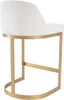 Casa Padrino Luxus Barstuhl Cremeweiß / Messing 53 x 51 x Produktbild-Vorschau 4