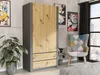 Šatníková skriňa 90 cm, 2 dvere, 2 zásuvky, FRAMIRE B-20, Náhľad obrázku produktu 2