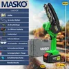 MASKO® Mini-Kettensäge mit Akku 8000mAh | Handkettensäge Produktbild-Vorschau 2
